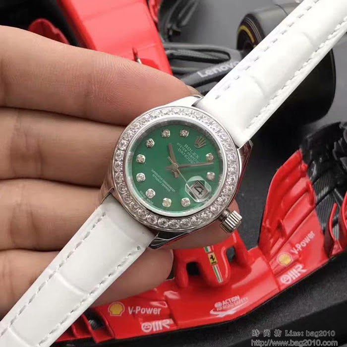 ROLEX勞力士 最新上市 Rolex淑女系列 珍珠貝母錶盤 環繞璀璨鑽石 進口6t51機芯 深度防水 女士腕表  wssb4502